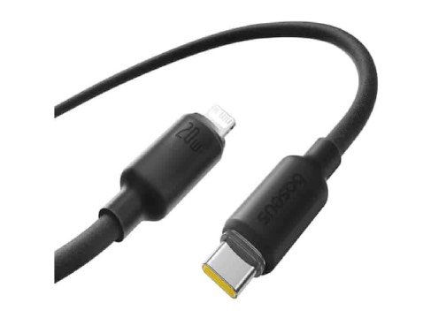 كابل بيانات الشحن السريع سيليكون Baseus Foamed USB-C إلى USB-C 100W 1m - Comic Black