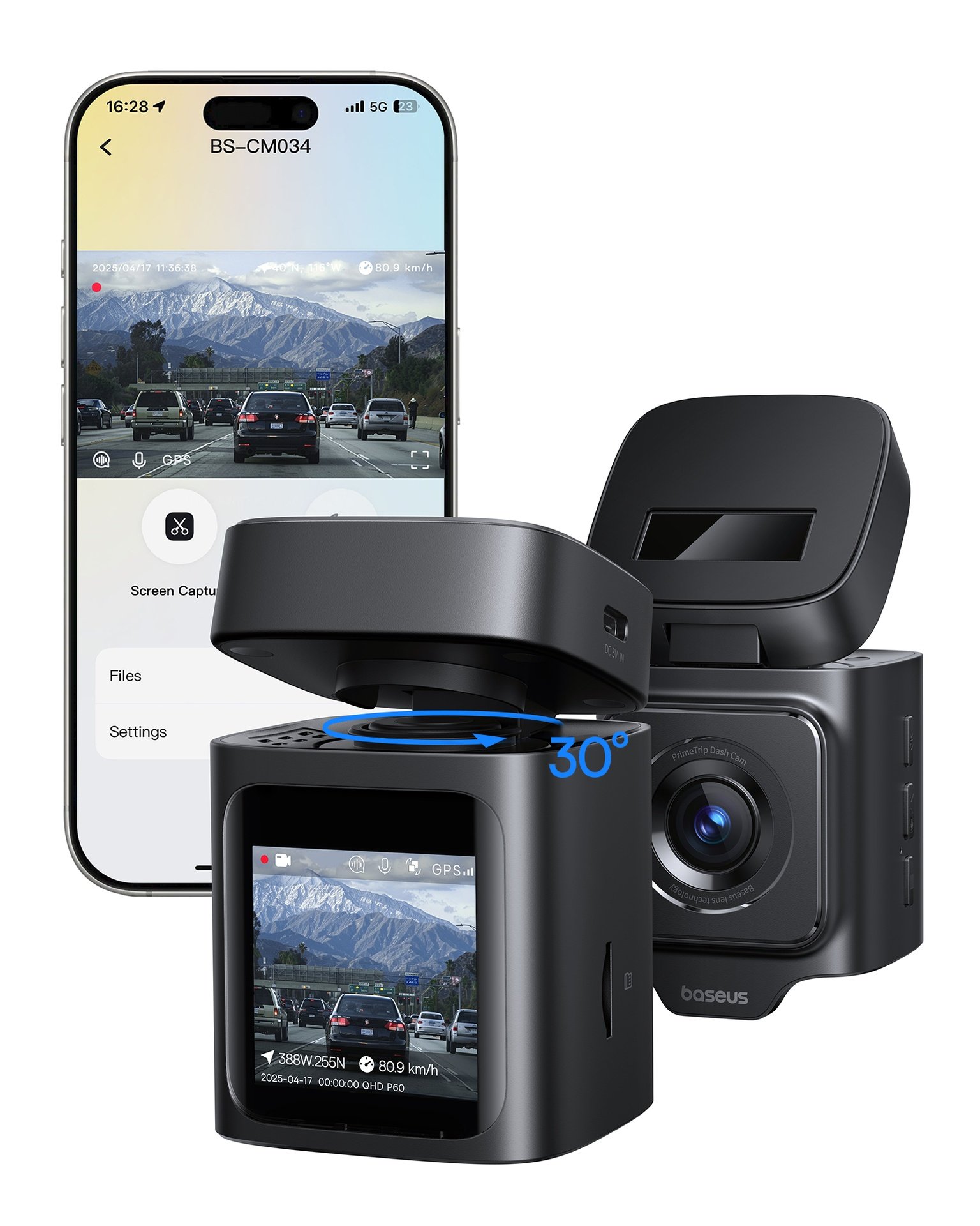 Baseus PrimeTrip VD1 Pro Dash Cam 4K Super Capacitor Version - Cosmic Black gallery image