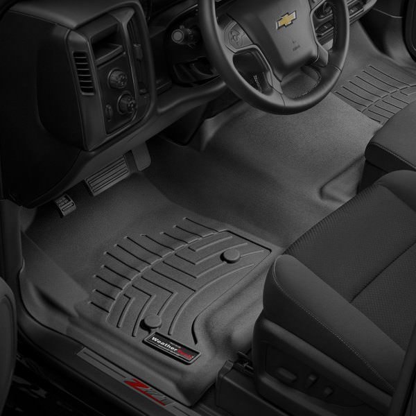 WEATHERTECH | FLOORLINER HP | 2019+ GM 1500/2020+ 2500HD | SET | CREW CAB CARPET BUCKET SEATING W/ STORAGE | gallery image