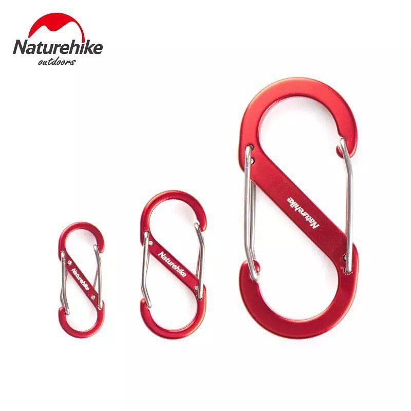 Naturehike S Type Aluminum Alloy Hook - Red 2PCs (Medium) gallery image