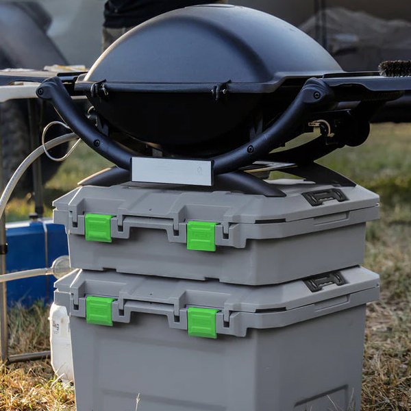 TRED | 50-40 STORAGE BOX | 25L | SHALLOW GREY WITH GREEN gallery image