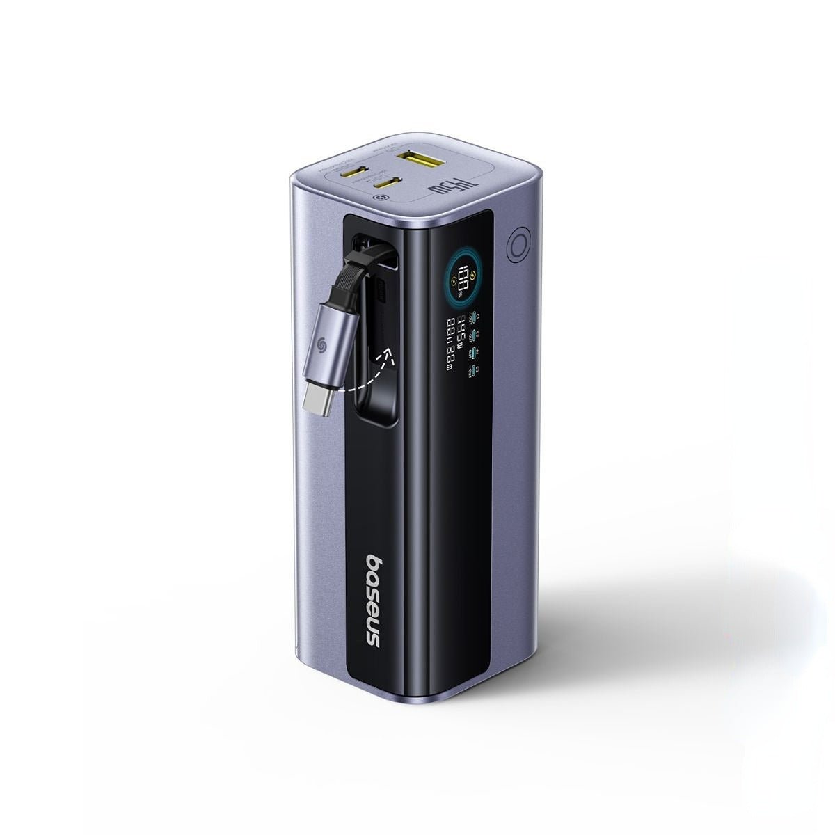 Baseus EnerGeek GR11 Power Bank with Retractable Cable 20000mAh 145W - Space Grey gallery image