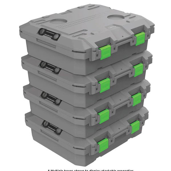 TRED | 50-40 STORAGE BOX | 25L | SHALLOW GREY WITH GREEN gallery image