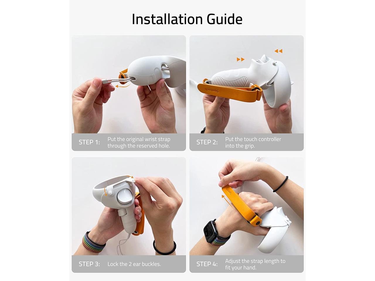 Syntech VR Touch Controller Grips Cover متوافق مع Meta/Oculus Quest - أبيض gallery image