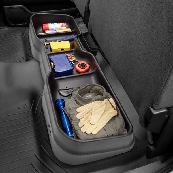 WEATHERTECH | UNDER SEAT STORAGE | 2009+ F150/2011-2020 RAPTOR/2017+ F250 | SUPERCREW gallery image