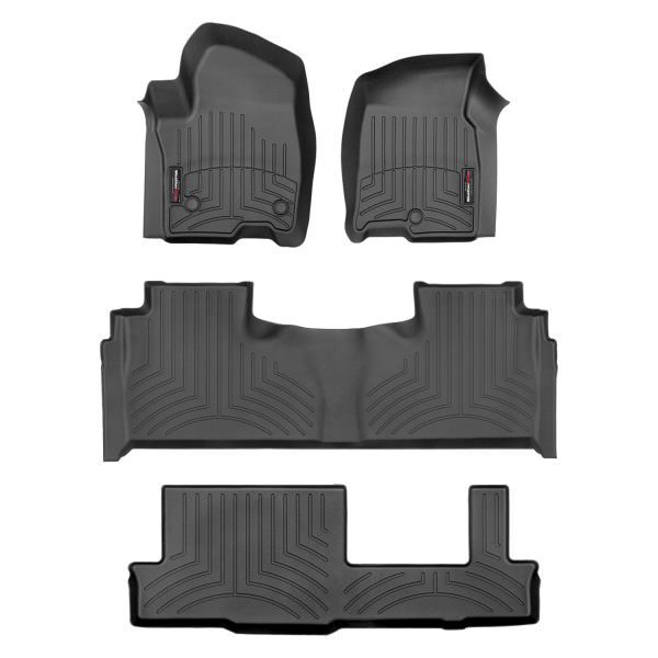 WEATHERTECH | FLOORLINER HP | 2021+ TAHOE/YUKON/ESCALADE | SET | 3 ROWS | BLACK gallery image