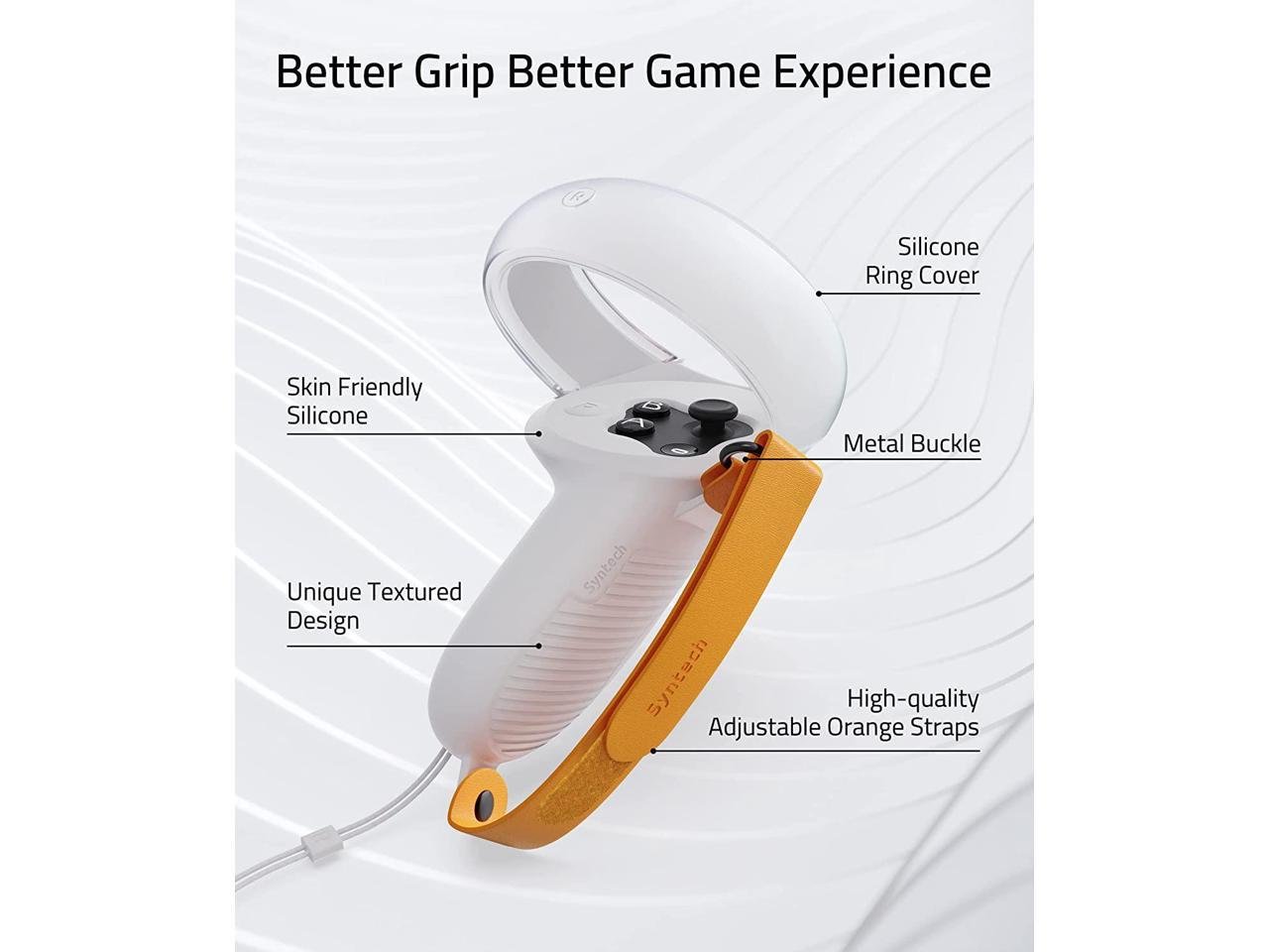 Syntech VR Touch Controller Grips Cover متوافق مع Meta/Oculus Quest - أبيض gallery image