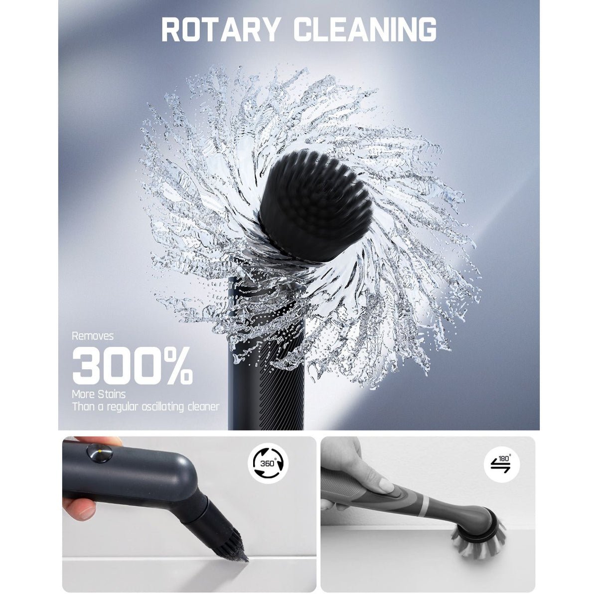 Fanttik G9 Handy Cordless Spin Scrubber - Black gallery image