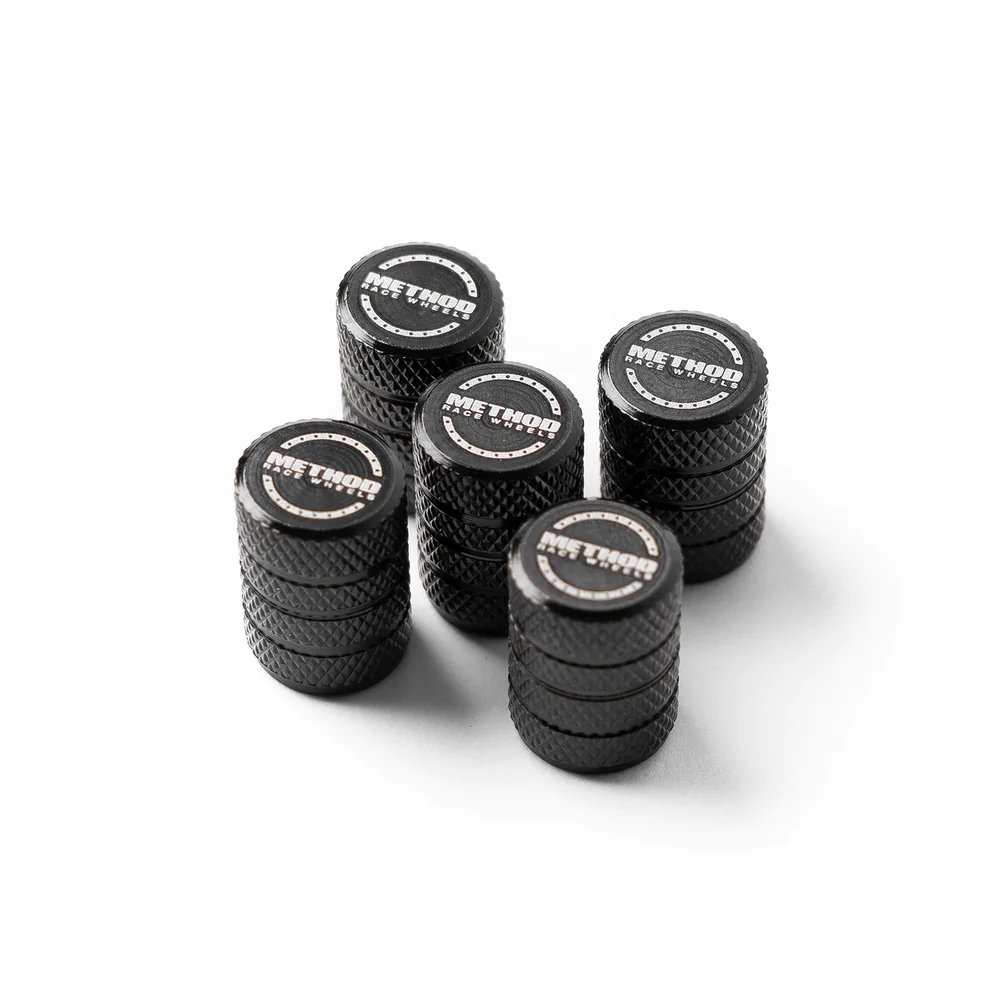 METHOD | VALVE STEM CAPS SET OF 5 | BLACK gallery image