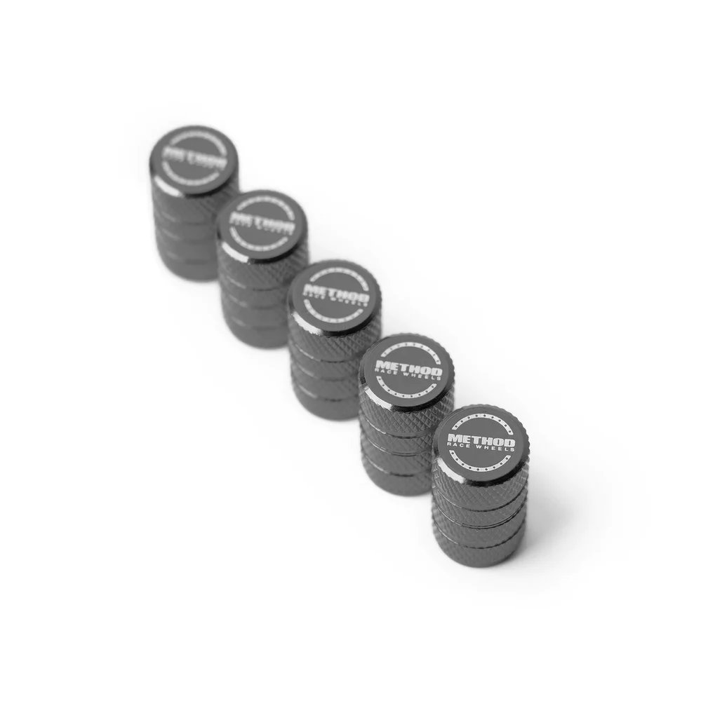 METHOD | VALVE STEM CAPS SET OF 5 | BLACK gallery image