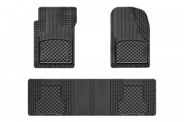WEATHERTECH | تقليم عالمي لتناسب حصيرة أرضية من 3 قطع | أسود gallery image