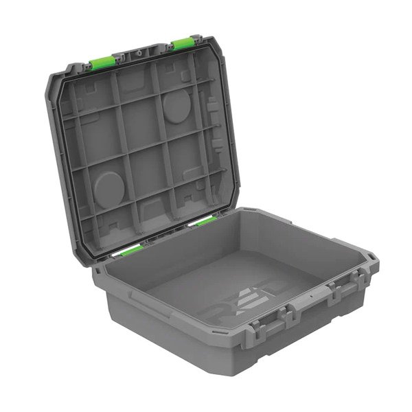 TRED | 50-40 STORAGE BOX | 25L | SHALLOW GREY WITH GREEN gallery image