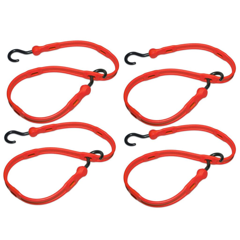 PERFECT BUNGEE | 36′′ ADJUSTABLE BUNGEE STRAP | 4 PACK BOX | RED gallery image