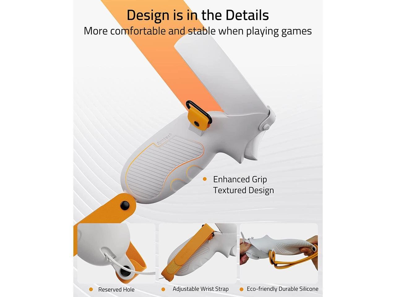 Syntech VR Touch Controller Grips Cover متوافق مع Meta/Oculus Quest - أبيض gallery image