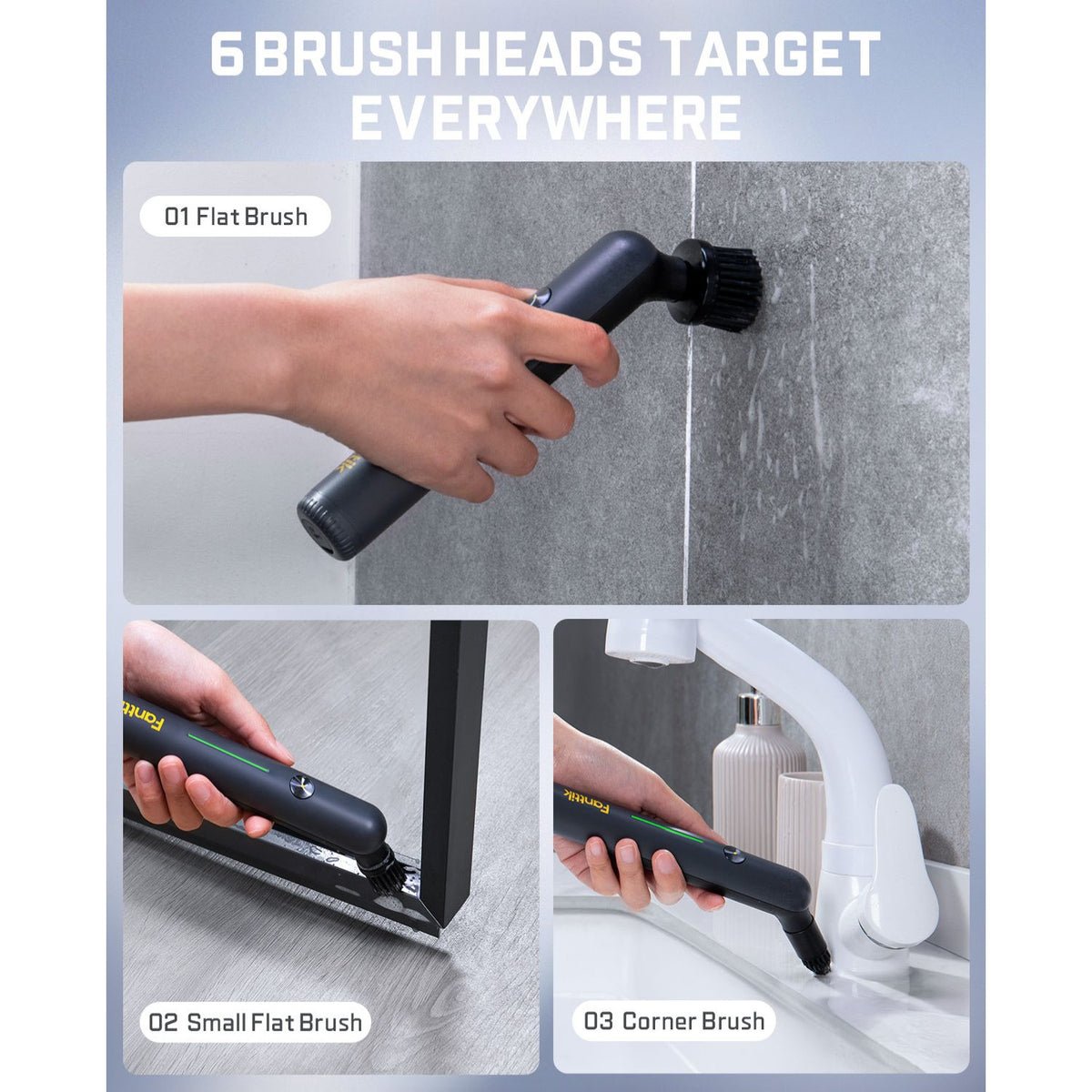 Fanttik G9 Handy Cordless Spin Scrubber - Black gallery image