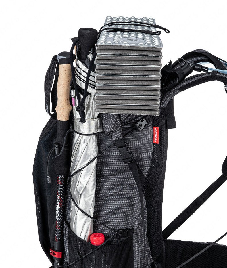 حقيبة ظهر Naturehike Rock Hiking - أسود (60L+5L) gallery image